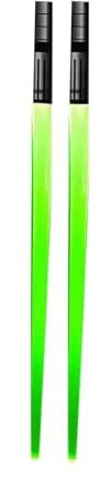 F Fityle Lightsaber Chopsticks Light Up Glowing Chopsticks Party Glow Sticks Chopstick for Holiday Sporting Events Wedding Raves, Green