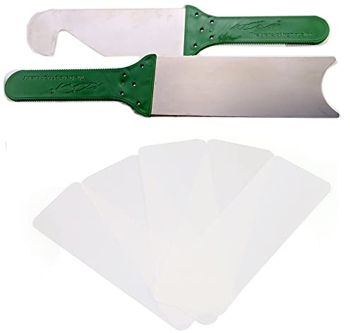 QiDAi Bürgerliches Türschloss-Picking-Set, 2 Stück, verlängertes Bypass-Blech aus Edelstahl mit 5 Nano-Kunststoffblech, Türriegel-Öffnungswerkzeuge