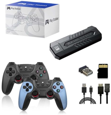 X2 Pro 4K HD Retro Game Stick, Home TV Retro Game Console with 2 Wireless Controllers, HDMI Output, 25000+ Built-in Games (64GB)