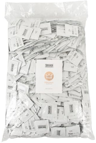 Secura Original 1000er kondome - 1000 transparente Präservative zur Verhütung ohne Hormone für Männer, extra feucht mit Reservoir