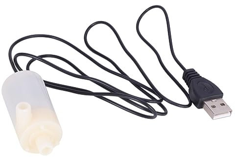 VANZACK Pompe Submersible Mini Pompe à Eau Pour Aquarium Et Fontaine Avec Câble Usb De Conception Amphibie Blanc