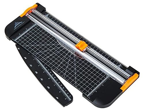 GMJTSRWV Papierschneider Präzisionspapier Trimmerpapier Foto Cutter Tragbare Scrapbook Trimmer Cutter Büro Schneidmatte Maschine for A4 Papier A1 Worklion papierschneider(Black)