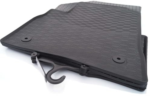 Gummimatten passgenau für Opel Astra K alle (2015-2021) Premium Gummi Matten Fußmatten 4-teilig Schwarz Wetterfest Geruchsneutral Modernes Wabendesign