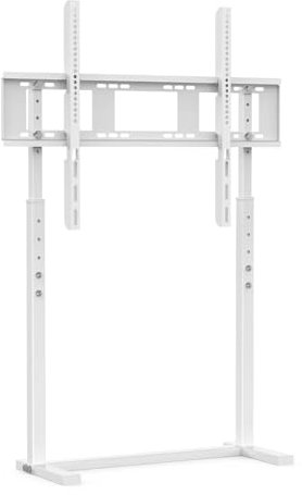 Soporte de TV de suelo de altura ajustable para pantallas LED LCD de 32 a 100 pulgadas (blanco)