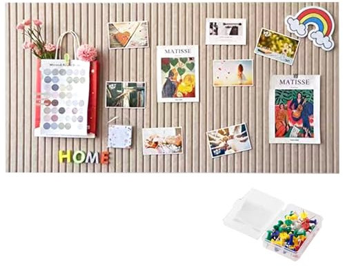 YFCJYBF Filz Pinnwand Groß 60 x 40 cm – Selbstklebende Kork-Pinnwand mit 60 Pins, 9mm Dicke | Premium Bulletin Board für Fotos, Notizen & Memos | Ideal für Zuhause, Büro, Schule | Inklusive 25 Pinnn