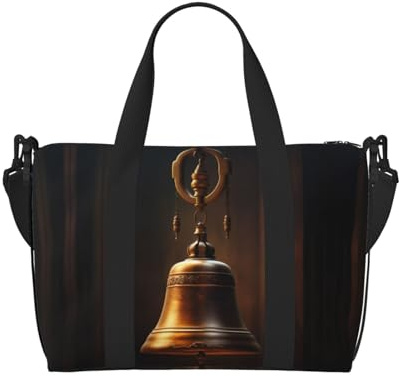Powzjzw Little Bell Reisetasche, Wochenend-Tragetasche, Tragetasche für Damen, Krankenhaus-Tasche für Arbeit und Lieferung über Nacht, Schwarz , Einheitsgröße