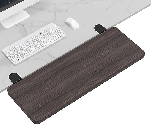 Sisyphy Ergonomics Desk Extender Tray, 29.5x9.5 Punch-Free Clamp on, Foldable Keyboard Drawer Tray, Table Mount Arm Wrist Rest Shelf, Computer Elbow Arm Support