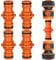 FWHFNB 4 Pièces Double Connecteur de Tuyaux Mâles,Raccords pour Tuyau d'arrosage 1/2,Double Mâle Connecteur Accoupleur,pour Rejoignez Le Tube de Tuyaux de Jardin (4, Orange)