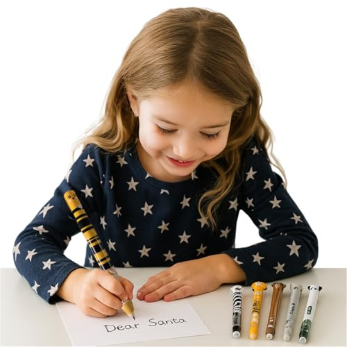 Emotionlin Radierbare Gelschreiber Set für Kinder & Erwachsene – Löschbare Stifte mit Ersatzminen & Radierer – Cooles Schreibwaren Set für Schule, Büro & Bullet Journal (6-Teilig Tiermotiven Set)