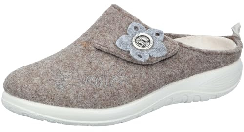 Fly Flot Damen Pantoffel PET Filz Hausschuh Blume Blüte Stickerei lose Einlagen