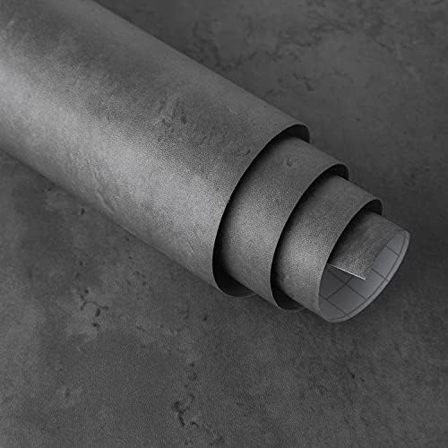 Magielif Kleberfolie Möbel Grau 77x900cm Betonoptik Selbstklebende Tapete Dunkelgrau Wasserdicht 3D Effekt für Küche Schlafzimmer Badezimmer