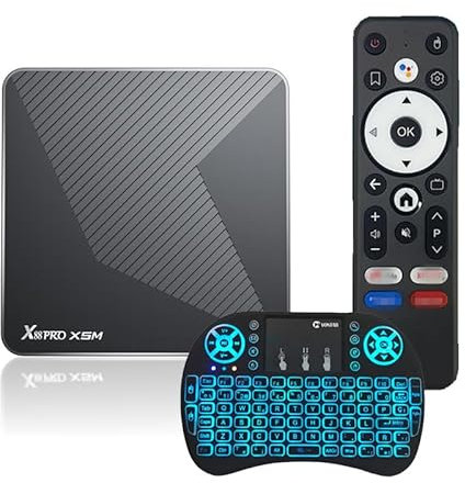 Box TV Android 14.0, 2025 Smart TV Box S905X5M Octa-Core CPU A 64 Bit 100M Ethernet Wifi6 4K HD Scatole TV Android Dual-WiFi 2.4G/5.8G BT5.0 USB 3.0 3D H.265,4gb+64gb