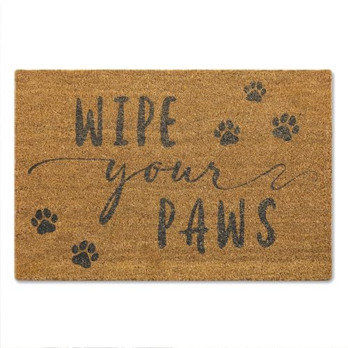 A1 Graphics Ltd Wipe Your Paws Doormat Cute Pet Doormat for Dog & Cat Owners, Funny Animal Lover Gift