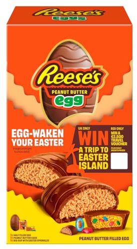 Reese's Half Filled Easter Egg, Easter Egg Filled With Peanut Butter, Easter Gift - Single Unit, 373g