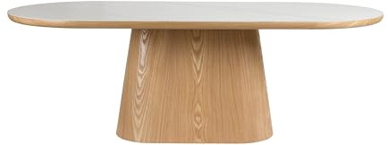 Housecraft living Almira Esstisch Oval 200 cm Holz Weiß/Braun