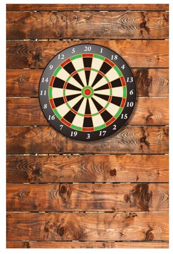 Diana para protección de pared y aislamiento acústico, 6 placas de fieltro autoadhesivas en grano de madera (30 x 30 cm) como tabla envolvente para diana, anillo protector y aislamiento acústico (B)