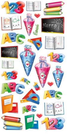 Creapop Sticker Softysticker * Schule II - Einschulung - Schulbeginn * Aufkleber