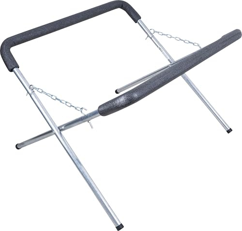 BGS 8380 | Windschutzscheiben-Ständer | klappbar | bis 50 kg | Stahlrohr-Konstruktion | ummantelte Ablagerohre | Rahmenbreite 1005 mm | Tiefe 570 - 800 mm | Höhe 600 - 900 mm