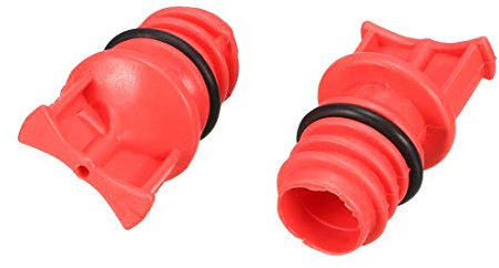 sourcing map Air Compressor Spare Part 18mm Male Thread Plastic Oil Plug Red 2 Pcs
