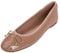 Feversole Women's Macaroon Colorful Memory Foam Cushion Ballet Flat Pumps Patent Nude