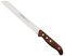 Burgvogel scharfes Brotmesser Solingen, rostfrei, 20 cm, Wellenschliff, Edelstahl, spülmaschinengeeignet, Holzgriff braun, Haushaltsmesserserie