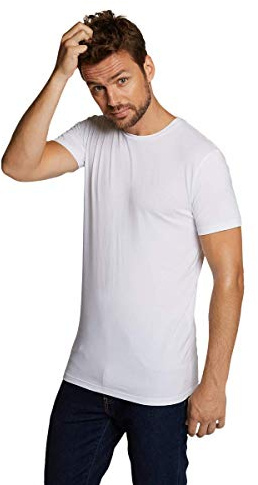 Bamboo Basics - Herren Bambus T-Shirt - Ruben - Rundhalsausschnitt - 2er-Pack - Extra weich und Atmungsaktiv - S-XXL