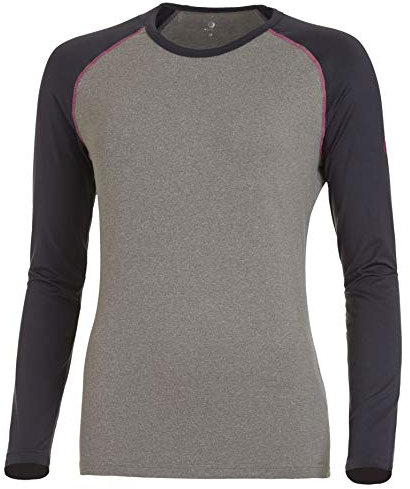 Medico Damen Langarm Unterhemd Funktionsshirt Thermowäsche - Anthrazit/Melange/Grau - 42