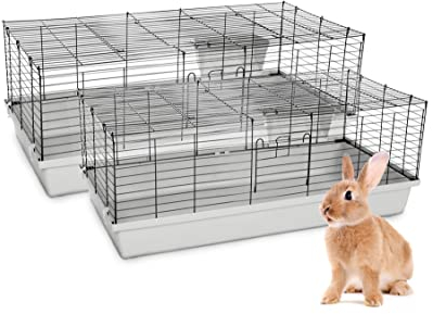 PETGARD 2er-Set Kleintier-Käfig Sammy - Kaninchen-Stall - Meerschweinchen-Stall - Heimtier-Käfig - Hasen-Käfig 119 x 59 x 46 cm