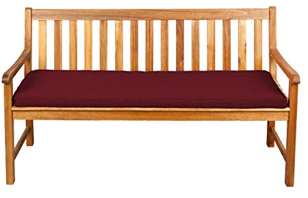 Gutekissen® Sitzkissen für Bank, Gartenschaukeln, Sitz, glatt. FK5 (120x40x5, Bordeaux)