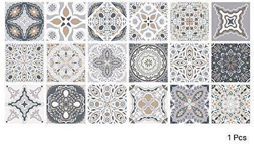 Alwayspon Vinyl Art Piastrelle per Pavimenti Autoadesivo, Impermeabile Antiscivolo Piastrelle Adesivo per Cucina Bagno 60x120cm Portoghese