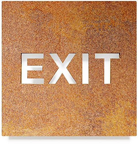 Vintage Hinweis-Schild Exit - selbstklebend - Retro Design Piktogramm - Türschild H-81-R