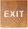Vintage Hinweis-Schild Exit - selbstklebend - Retro Design Piktogramm - Türschild H-81-R