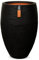 Capi Europe - Vase élégant Deluxe Rib NL - 38x58 - Noir - Ouverture Ø27 - Pot pour Une Utilisation à l'intérieur et à l'extérieur - Incassable - 100% Recyclable - KBLR1131