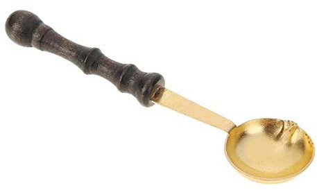 Vintage Stamp Wax Seal Beads Sticks Warmer Wax Sticks Melting Glue Furnace/Spoon Tool Stove Pot for Wax Seal Stamp Candle,95mm,United States