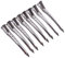 3,5 Zoll Alligator Haarklammern entebill Curl Hair Clips Haarspangen Silber Haarklemmen Metall (24 Stück/Los)