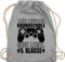 Shirtracer Turnbeutel Rucksack - Schulanfang & Einschulung Geschenk - Level complete - Grundschule Next Level 5. Klasse - Unisize - Hellgrau - 5.klasse einschulung-schulanfang schulanfänger