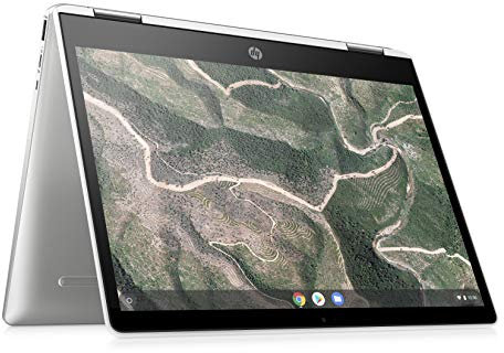 HP - PC Chromebook x360 12b-ca0006nl convertible, Intel Pentium Silver N5030, RAM 4 GB, eMMC 64 GB, sistema operativo Chrome OS, Google Play Store, pantalla táctil FHD 12, Audio B&O, USB-C, plata