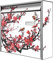 banjado® Burg-Wächter® Briefkasten mit Motiv Japanische Blüten 1 / Briefkasten ohne Zeitungsfach 32x36x10 cm groß/Briefkasten mit Namensschild A4 Einwurf inkl. Montagematerial & 2 Schlüsseln