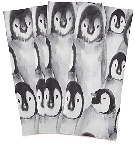 Mnsruu Küchentücher mit Wasserfarben-Pinguin-Ölgemälde, Geschirrtuch, Geschirrtuch, Geschirrtücher, Set mit 4 Stück, super saugfähig, weich, 71 x 46 cm