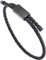 Forge & Foundry Men's Adjustable Black Twisted Leather Bracelet | Design-Led, Artisan Jewellery From London - Drapers (Black Single Clasp)