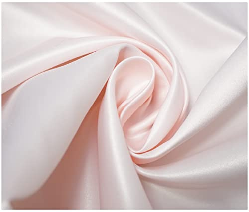 Matte Duchess Bridal Satin Polyester Fabric for Dressmaking Wedding Crafts Quilting Sewing 150cm Wide (10 Metre (1000 x 150cm), Fairytale Pink)