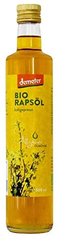 Allgäuer Ölmühle Rapsöl kaltgepresst, Demeter, 500ml (1)
