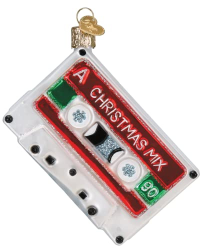 Old World Christmas Christmas Mixtape Glass Blown Ornament for Christmas Tree
