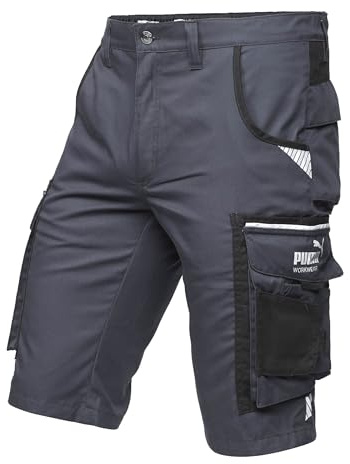 PUMA Workwear Precision X Arbeitsshorts - Kurze Arbeitshose Herren - Robustes, Flexibles Material - Viele Taschen und Reflektoren - Bequeme Passform - Ideal für Handwerk Heimwerk und Baugewerbe