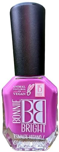 Bonnie Bright Esmalte Uñas Vegano Lavanda 12 ml | Tono Lila | Pintauñas Natural 15-free Certificación PETA | Sin necesidad de base | Apto para Alérgicos y Pacientes Oncológicos