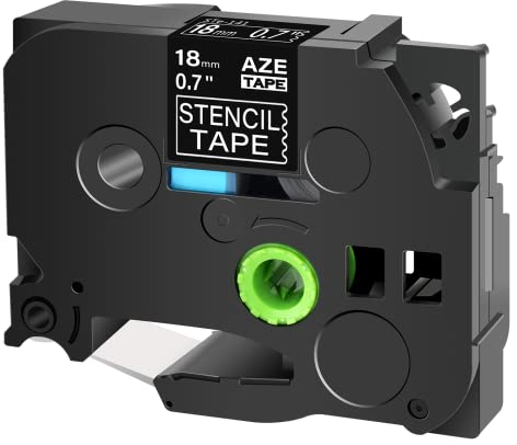 Schablonenband STe-141, kompatibel mit Brother P Touch Etikettendrucker, 18 mm, 3M, schwarz auf transparentem Schablonenband, elektrolytisches, chemisches Ätzen von Metallteilen für mobile PT-D450,