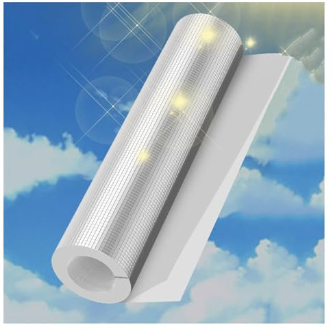 Foam Pipe Insulation/Tube Insulation Lagging Wrap Roll,Aluminum Foil Pipe Insulation Tube 22-250mm,Boiler Pipe External Condensate Pipes(Size:43x20mm/1-2/3x3/4)