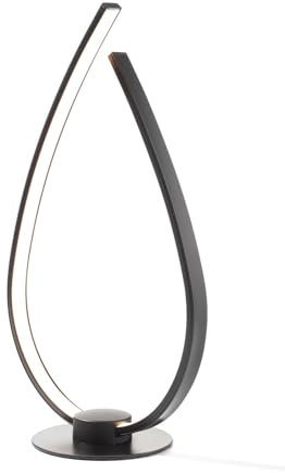 casa NOVA LED-Tischlampe - H 37 cm - Schwarz - Weiß - Metall - Kunststoff