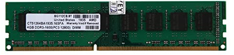 Eighosee DDR3 Memory Ram PC3-12800 1600MHz 1.5V 240Pins Desktop Memory DIMM for AMD Motherboard(4GB)