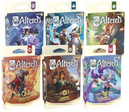 Equinox, Altered Jenseits der Tore 6 Starter Decks Mix: Axiom, Bravos, Lyra, Muna, Ordis, Yzmir - Einzigartiger Deckbau, Sammel-Trading Card Game, Alter 13+, 2 Spieler, 20-30 Minuten, Deutsch